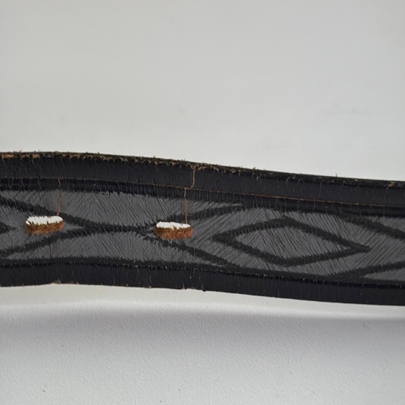 Vintage Arrow Men's Western Leather Belt with Silver Buckle - Picture 5 of 10